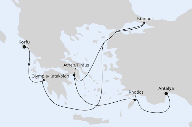 Impressionn zu Sommer 2024 Besttarif - AIDAblu - Von Korfu nach Antalya