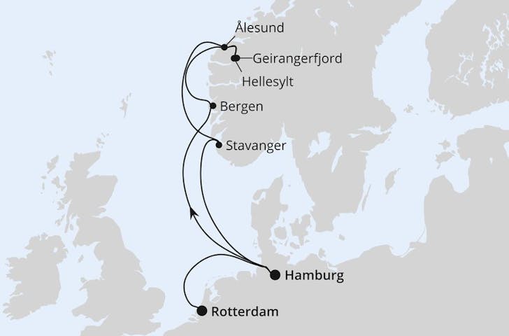 Impressionn zu Sommer 2024 Besttarif - AIDAprima - Norwegen ab Hamburg oder Rotterdam