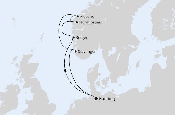 Impressionn zu Osterferien 2024  - AIDAnova - Norwegen ab Hamburg