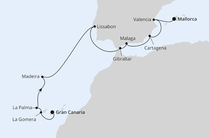 Impressionn zu Transreise 2024 Besttarif - AIDAstella - Von Gran Canaria/Lissabon nach Mallorca