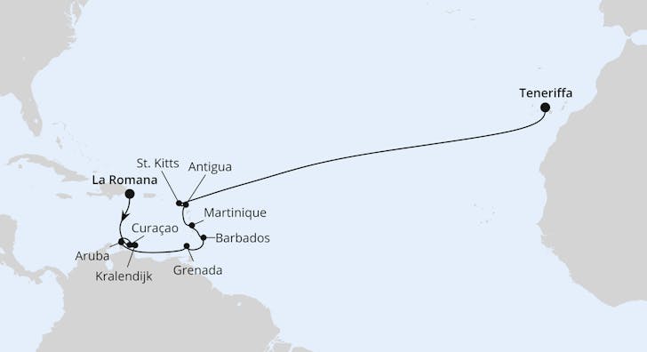 Impressionn zu Suiten Special Transreisen 2025 - AIDAperla - Von der Karibik nach Teneriffa