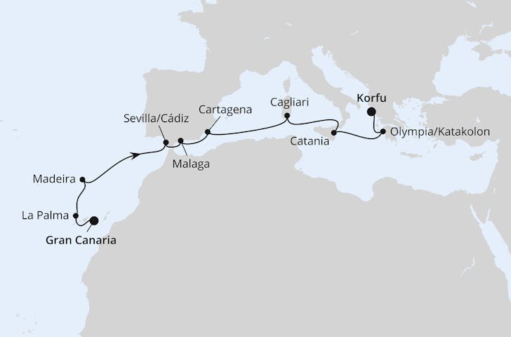 Impressionn zu AIDA Winter 2024/25 - AIDAblu - Von Gran Canaria nach Korfu