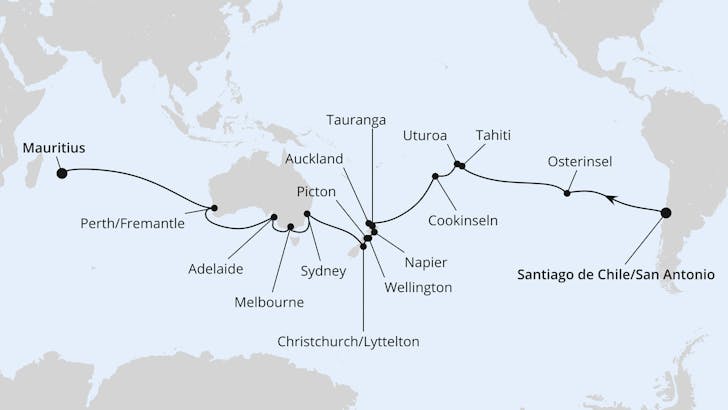 Impressionn zu AIDAsol - Teilstrecke 2: Von Chile nach Mauritius