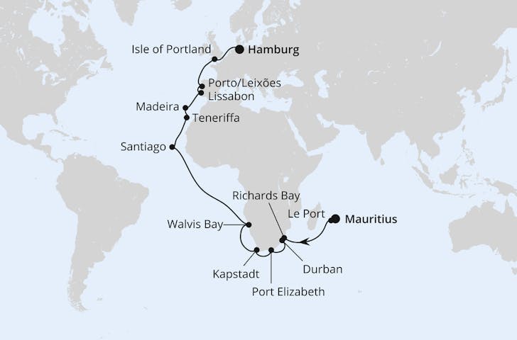 Impressionn zu AIDAsol - Teilstrecke 3: Von Mauritius nach Hamburg