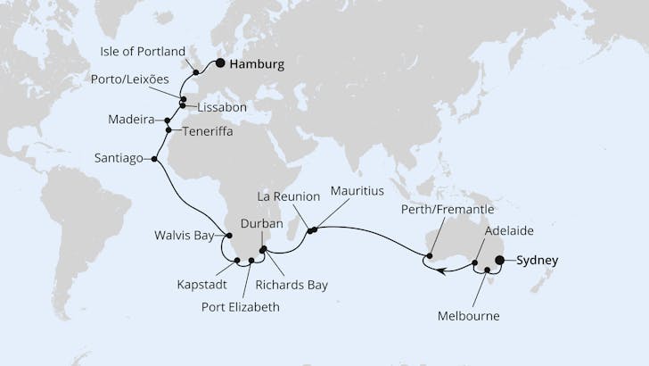 Impressionn zu AIDAsol - Teilstrecke 7: Von Sydney nach Hamburg