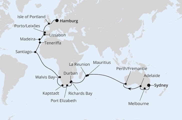Impressionn zu AIDAsol - Teilstrecke 7: Von Sydney nach Hamburg