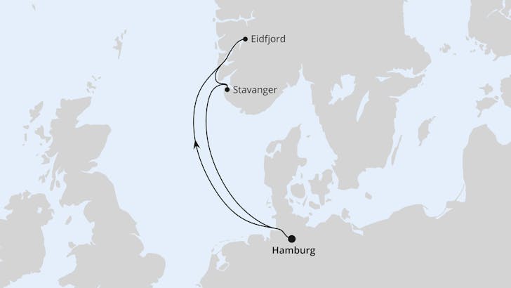 Impressionn zu Sommer 2025 - AIDAsol, AIDAperla oder AIDAprima - Kurzreise Norwegen ab Hamburg