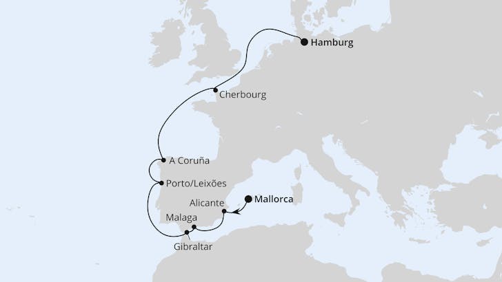 Impressionn zu Transreise Frühjahr 2025 - AIDAprima - Vom Mittelmeer nach Hamburg