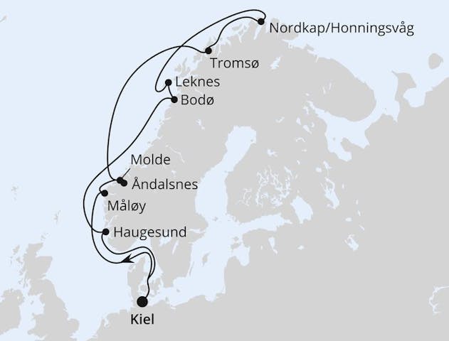 Impressionn zu AIDA Nordland Balkon Special - AIDAbella - Norwegen mit Lofoten & Nordkap