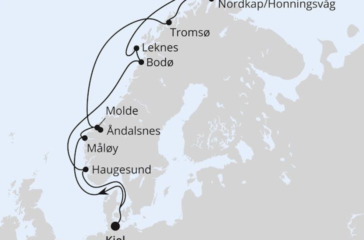 Impressionn zu AIDA Nordland Special - AIDAbella - Norwegen mit Lofoten & Nordkap