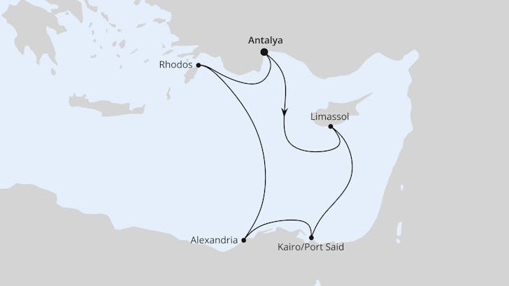 Impressionn zu AIDA Winteropening - AIDAblu - Östliches Mittelmeer mit Ägypten