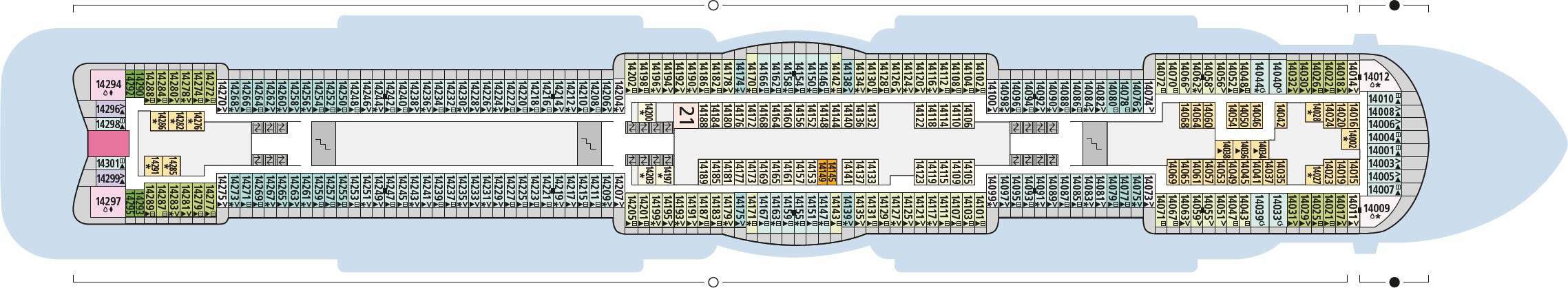 AIDAcosma - AIDA Cruises - Deck 14 (Deck 14)