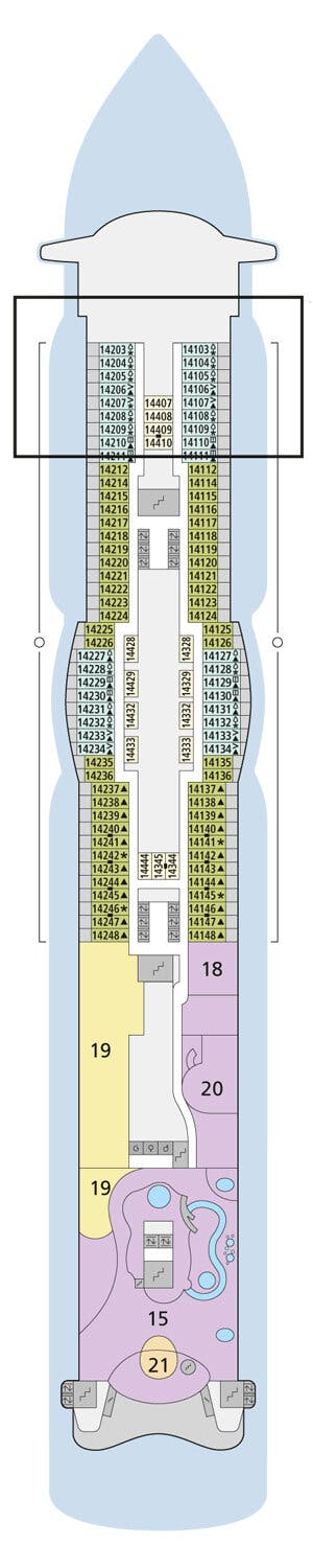AIDAprima - AIDA Cruises - Deck 14 (Deck 14)