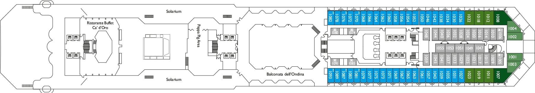 Costa Favolosa - Costa Kreuzfahrten - Deck 10 (Escorial)