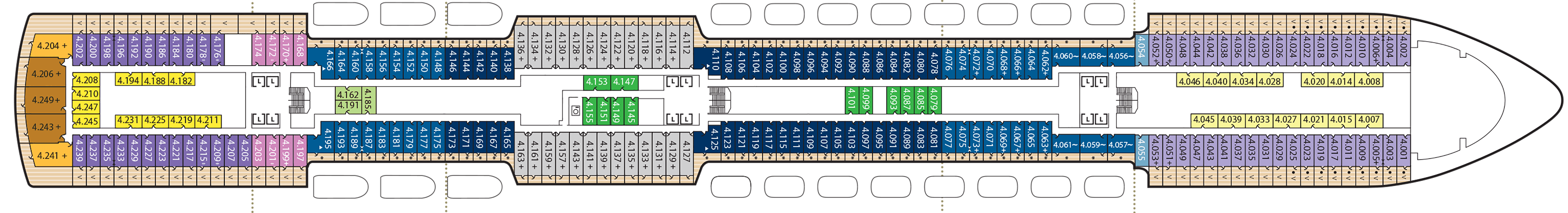 Queen Anne - Cunard Line - Deck 4 (Deck 4)