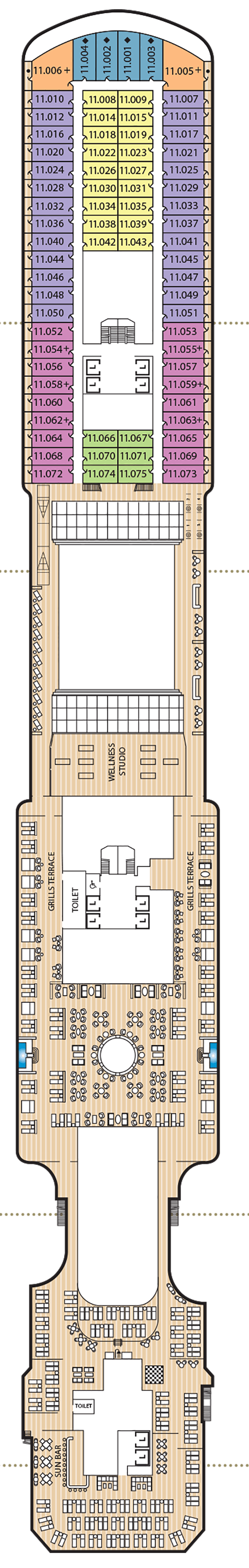 Queen Anne - Cunard Line - Deck 11 (Deck 11)