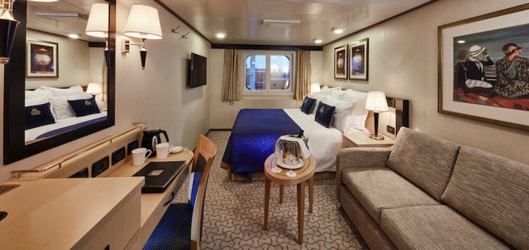 Queen Elizabeth - Cunard Line - Zweibett außen (sichtbehinderung), Mittschiffs, Deck 4 (FA)
