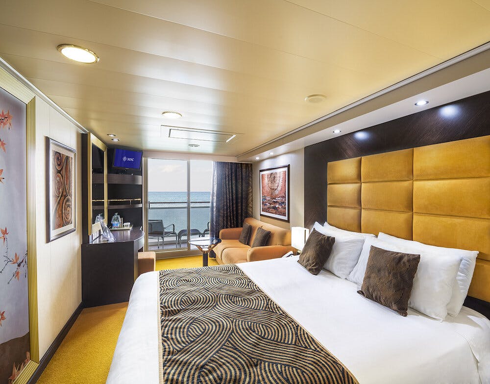 MSC Splendida - MSC Cruises - Deluxe Balkonkabine mit teilweiser Sichtbehinderung (BP)