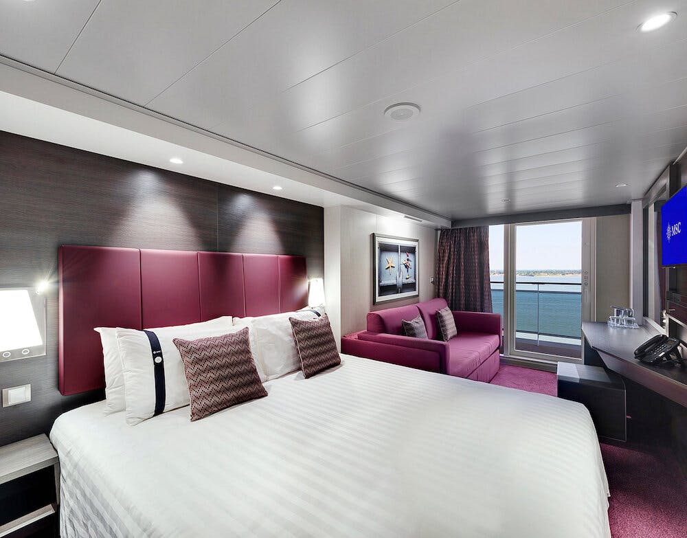 MSC Virtuosa - MSC Cruises - Deluxe Balkonkabine mit teilweiser Sichtbehinderung (BP)
