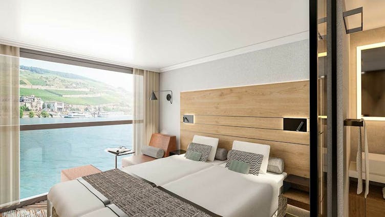 nickoSpirit - Nicko Cruises - 2-Bett Mitteldeck mit absenkbarer Panoramafront (MD)