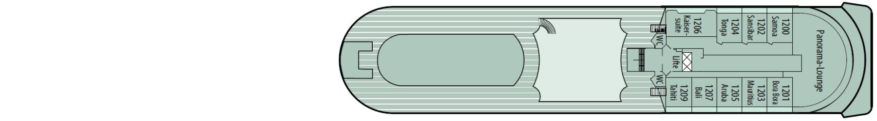 MS Amera - Phoenix Seereisen - Deck 8 (Panorama-Deck)