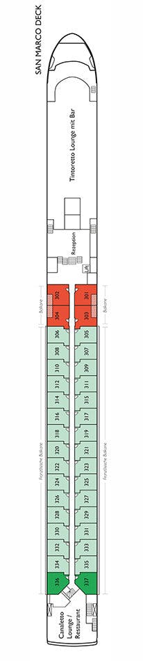 LADY DILETTA - Plantours Flusskreuzfahrten - Deck 3 (San Marco Deck)