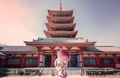 Ein Tempel in Tokyo, Japan