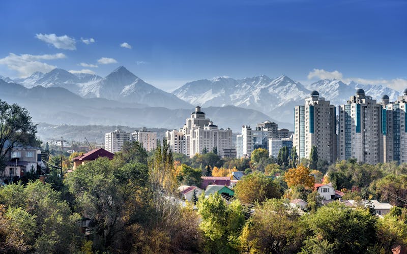 Blick auf Almaty 