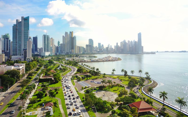 Blick auf die Skyline von Panama City 