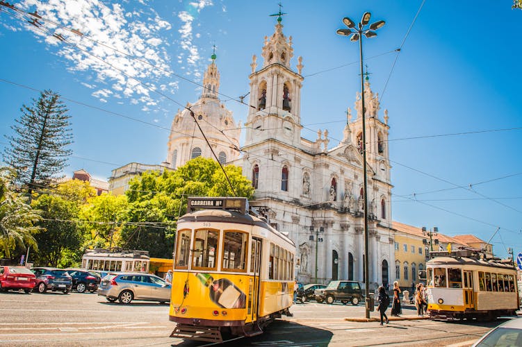 Lissabon Portugal Stadt und Straßenbahn
