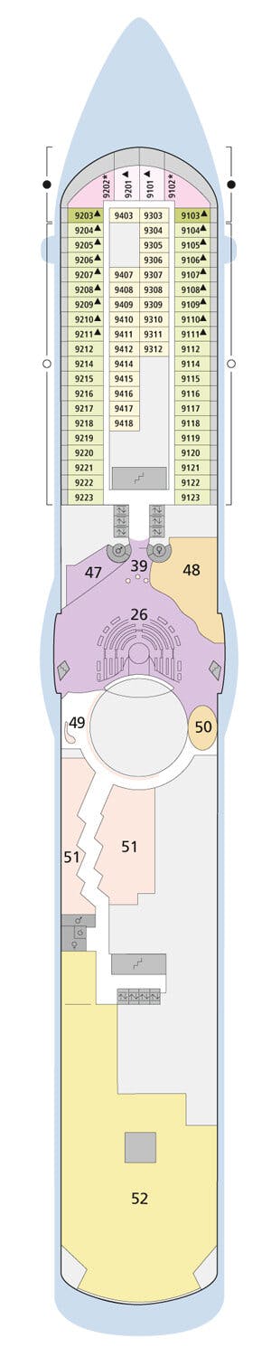 AIDAblu - AIDA Cruises - Deck 9 (Deck 9)