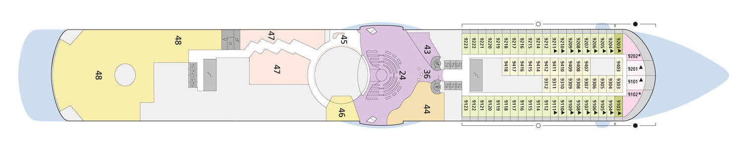 AIDAdiva - AIDA Cruises - Deck 9 (Deck 9)