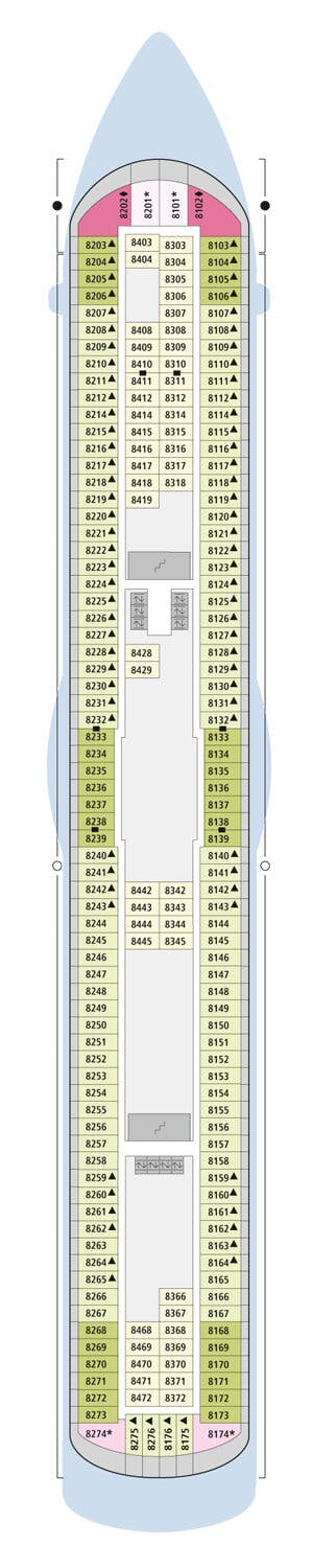 AIDAluna - AIDA Cruises - Deck 8 (Deck 8)