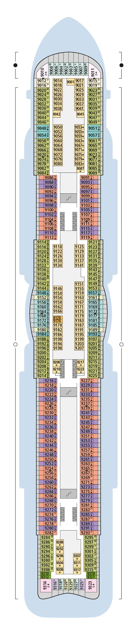 AIDAnova - AIDA Cruises - Deck 9 (Deck 9)