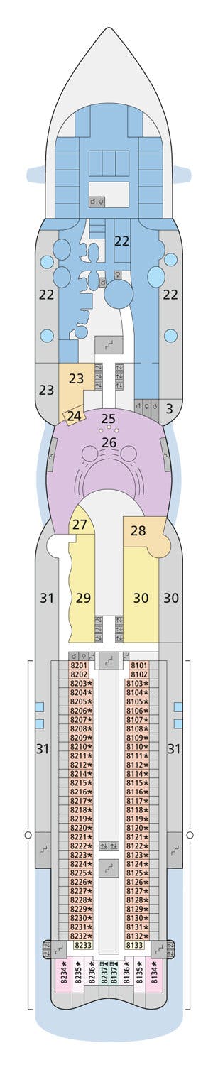 AIDAperla - AIDA Cruises - Deck 8 (Deck 8)