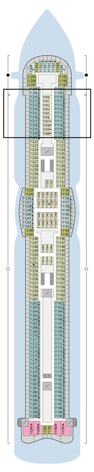 AIDAperla - AIDA Cruises - Deck 11 (Deck 11)