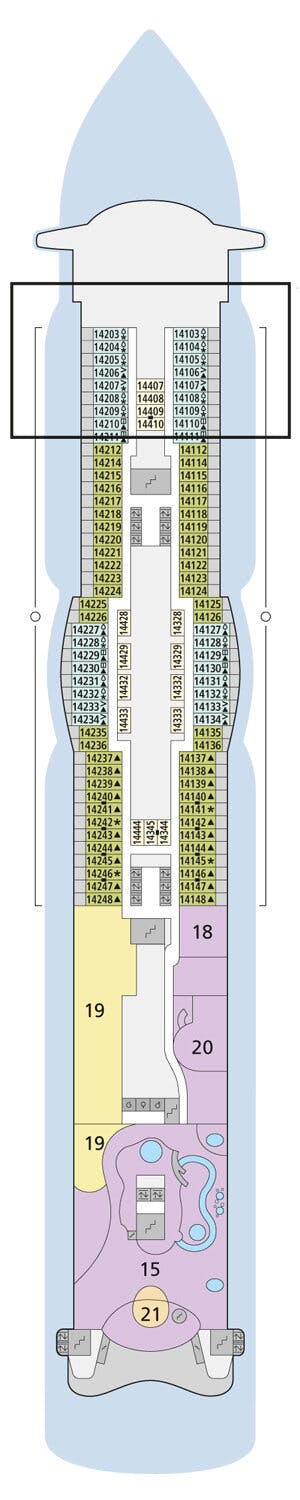 AIDAperla - AIDA Cruises - Deck 14 (Deck 14)