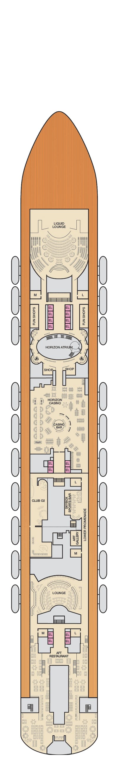 Carnival Horizon - Carnival Cruise Line - Deck 4 (Mezzanine)