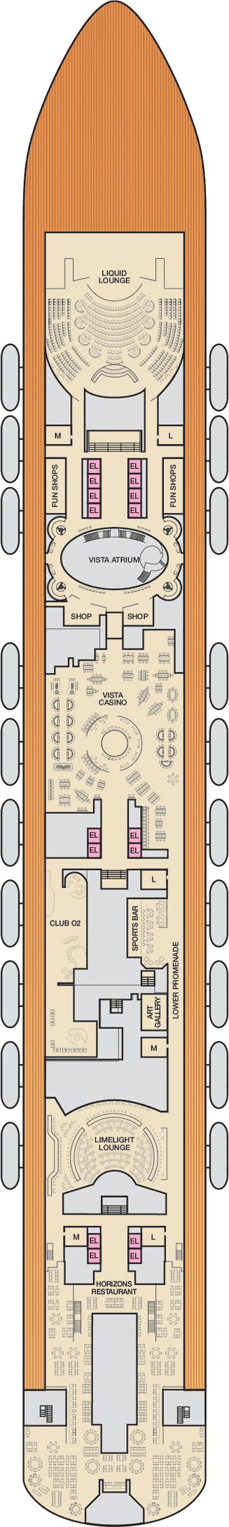 Carnival Vista - Carnival Cruise Line - Deck 4 (Mezzanine)