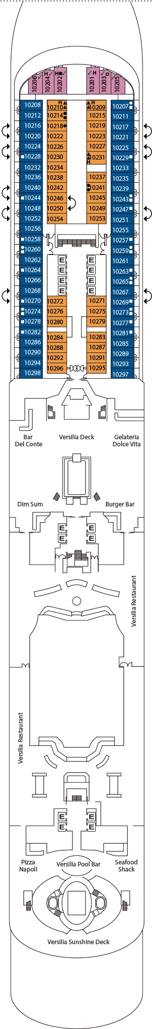 Costa Firenze - Costa Kreuzfahrten - Deck 10 (Deck 10)