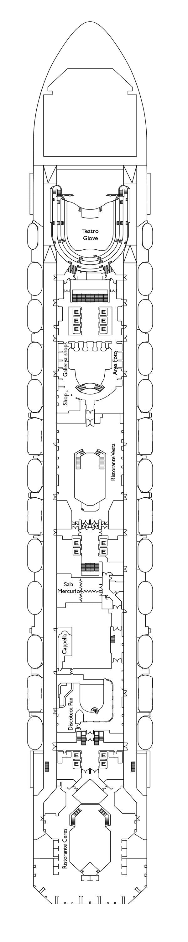 Costa Serena - Costa Kreuzfahrten - Deck 4 (Orion)