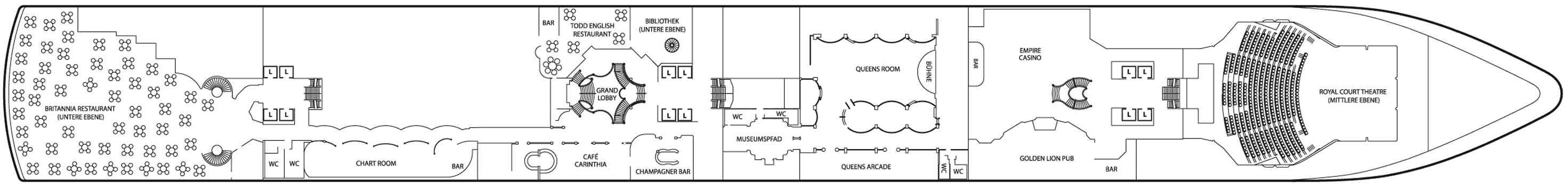 Queen Victoria - Cunard Line - Deck 2 (Deck 2)