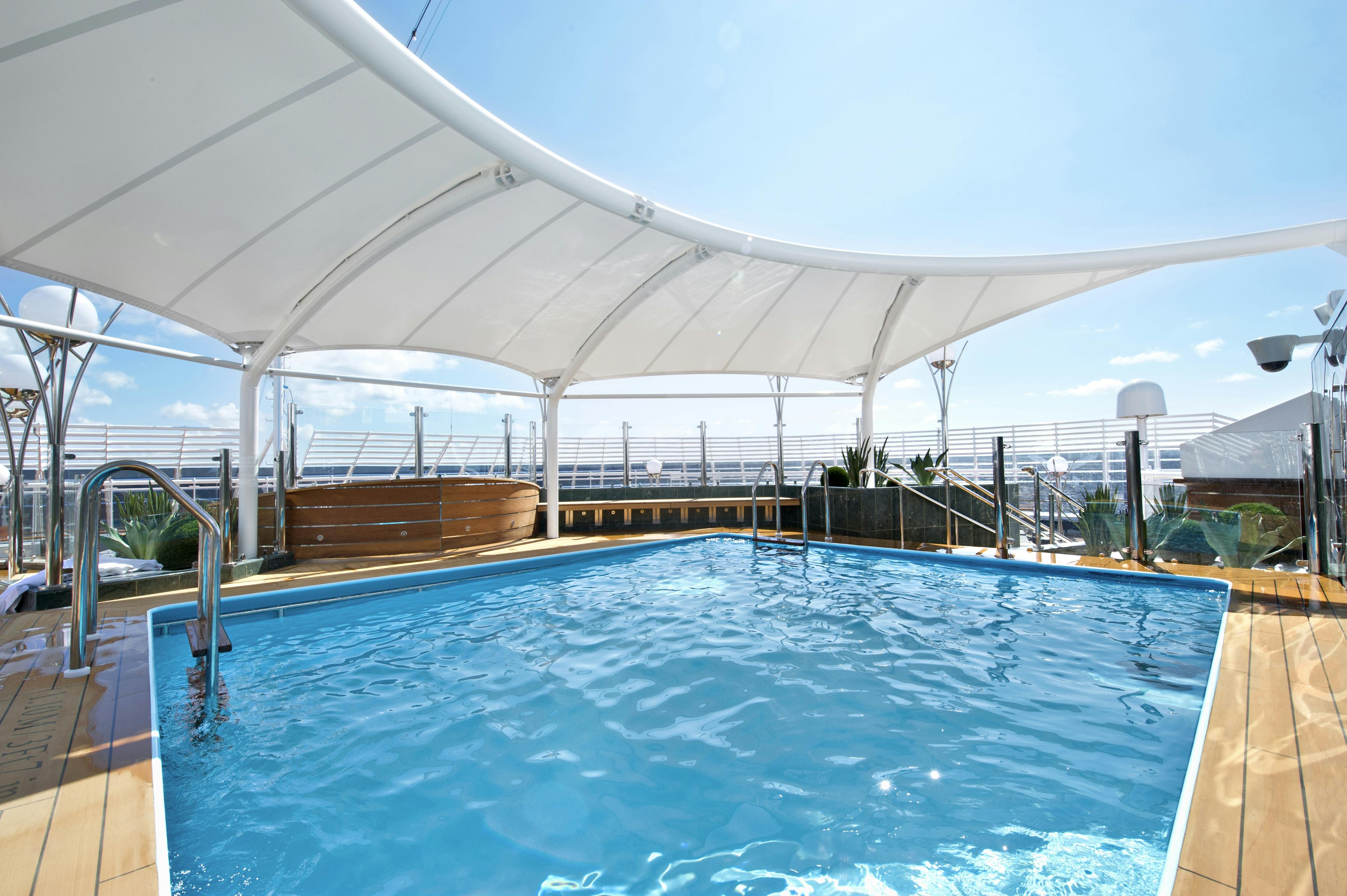 MSC Divina; Fantasia Class; Ship; MSC Yacht Club; The One Pool; Outdoor photography; Pool;