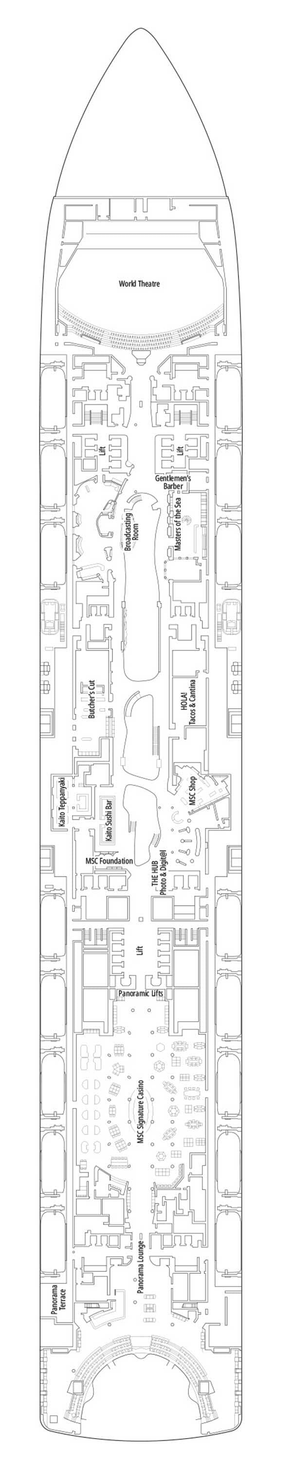 MSC World America - MSC Cruises - Deck 7 (Santos)