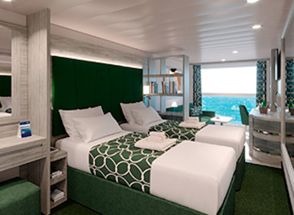 MSC World Europa - MSC Cruises - Kabine mit Meerblick und absenkbarer Fensterfront Deck 10-11 (VL1)