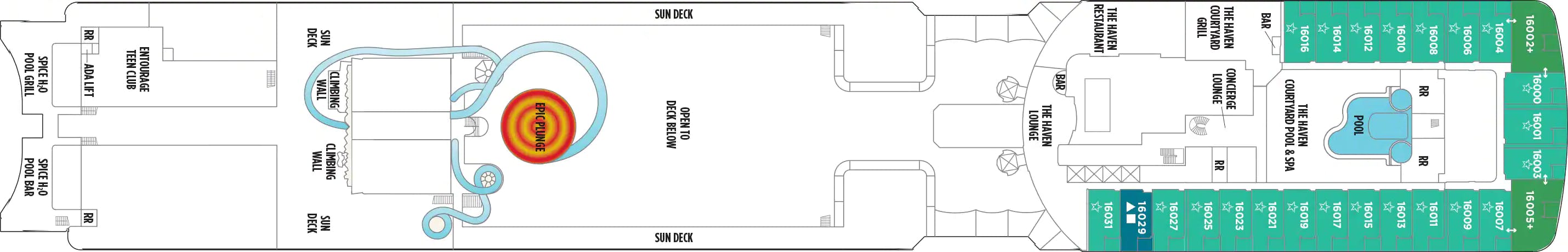 Norwegian Epic - Norwegian Cruise Line - Deck 16 (Deck 16)