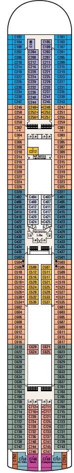 Crown Princess - Princess Cruises - Deck 10 (Caribe)