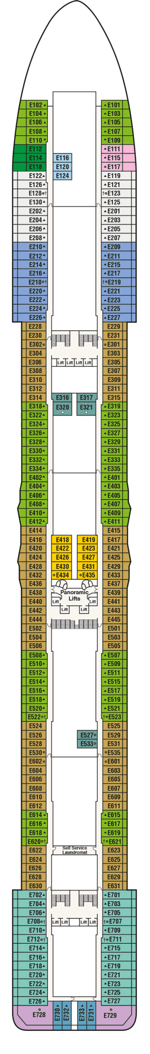 Enchanted Princess - Princess Cruises - Deck 8 (Emerald)
