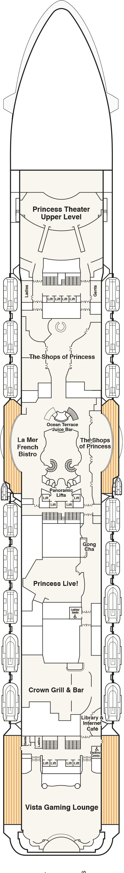 Majestic Princess - Princess Cruises - Deck 7 (Promenade)