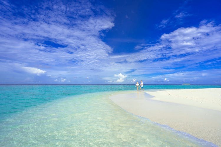 Bahamas Strand Menschen Wasser Meer Himmel Blau
